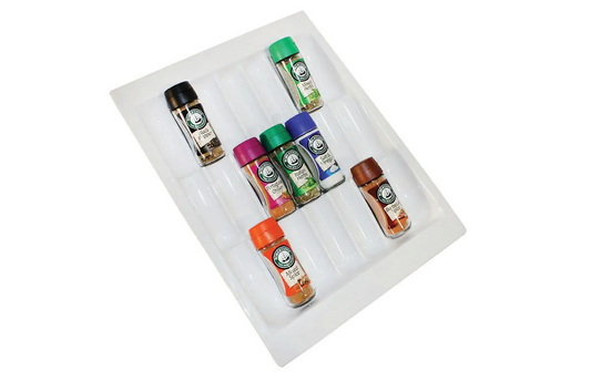 White Spice Tray Organizer